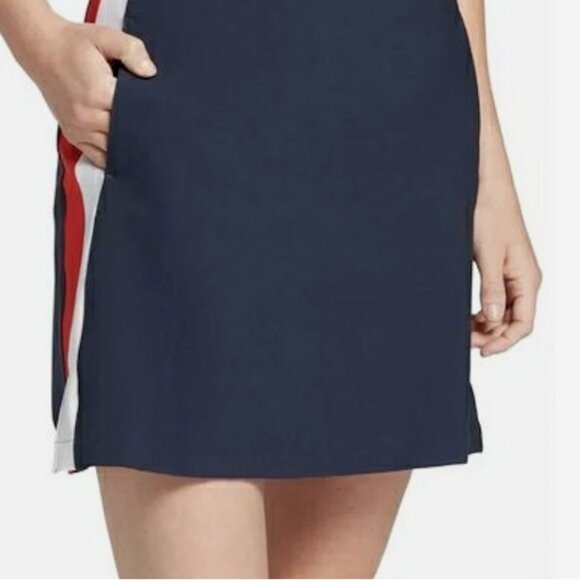 LADY HAGAN Skort NWT 12 Navy Blue Red White Stripe - Picture 2 of 6